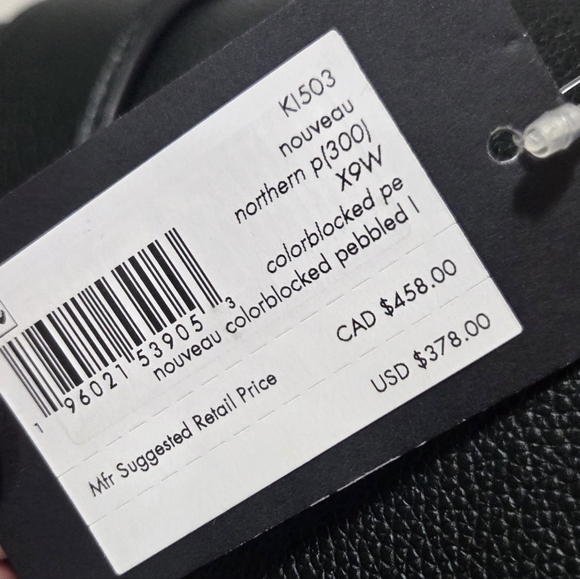 Kate Spade Black Pebbled Leather and Dark Green Suede Crossbody Bag - Picture 4 of 7